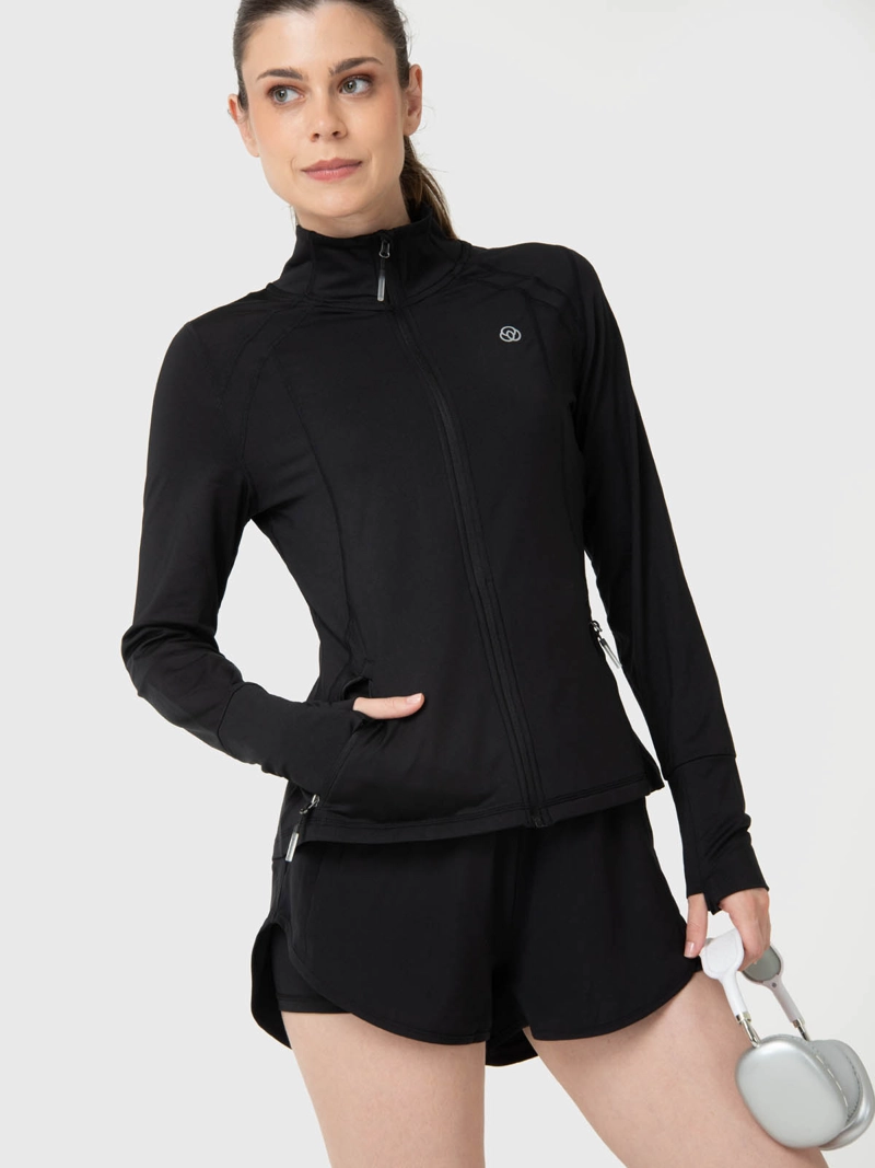 CHAQUETA 2ND LAYER FULL ZIP NEGRO MUJER BSOUL - 1