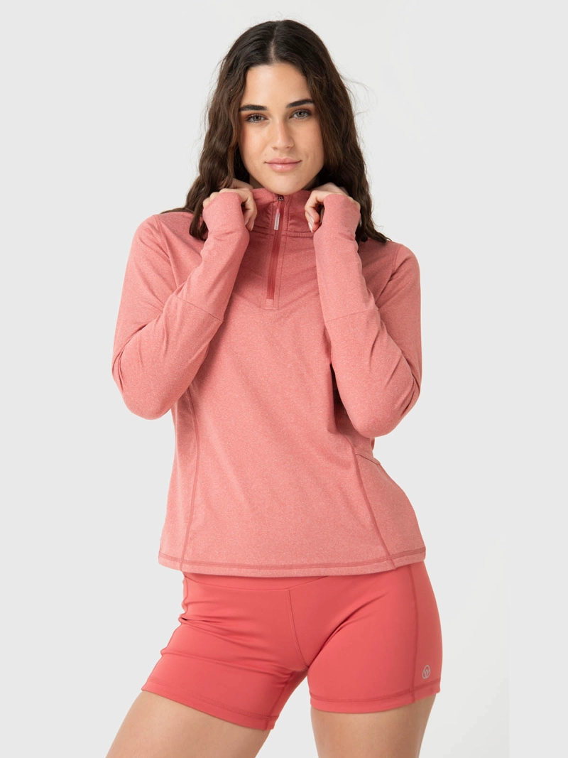 POLERON HALF ZIP REC ROSADO BSOUL - 1
