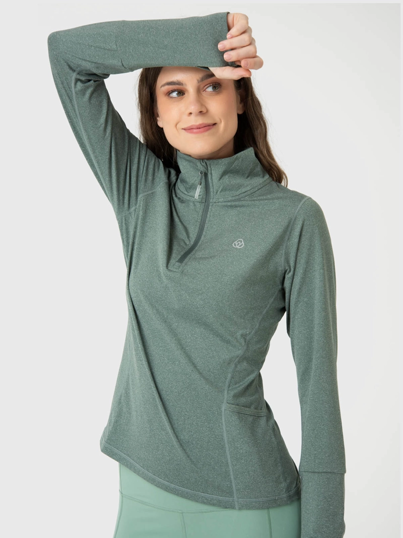 POLERON HALF ZIP REC VERDE BSOUL - 1