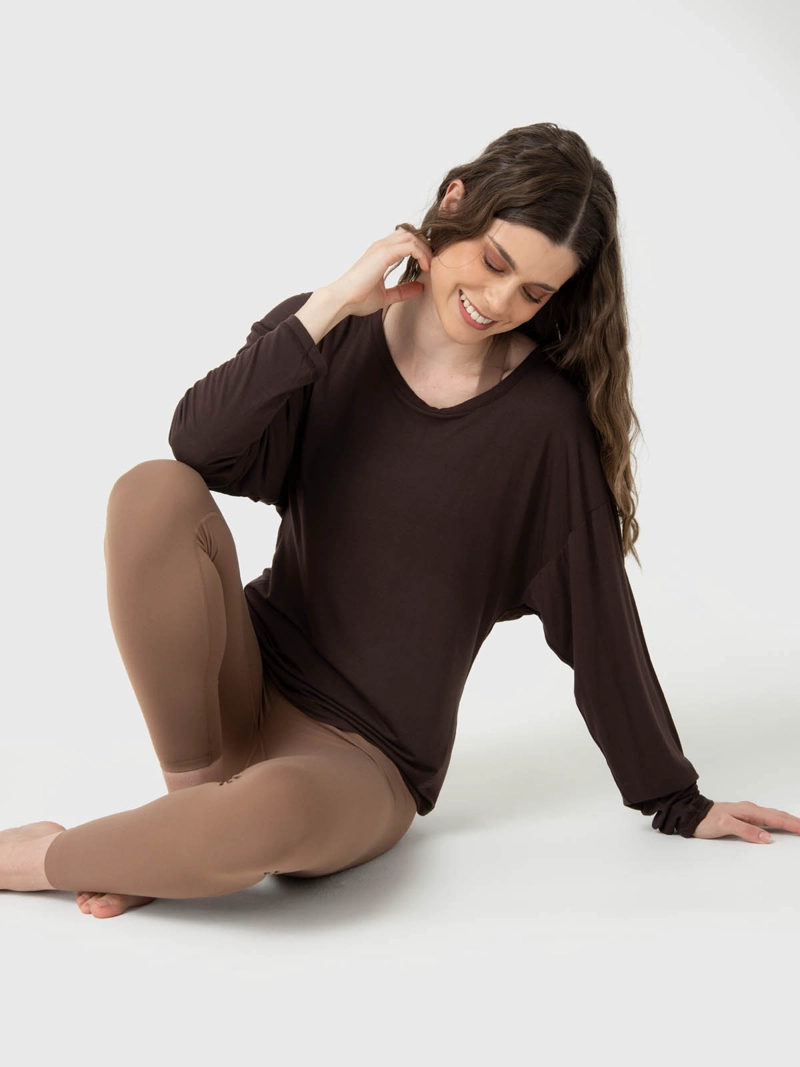 POLERA MUJER TWIST-BACK CAFE  BSOUL - 1