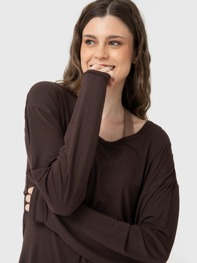 POLERA MUJER TWIST-BACK CAFE  BSOUL - 4