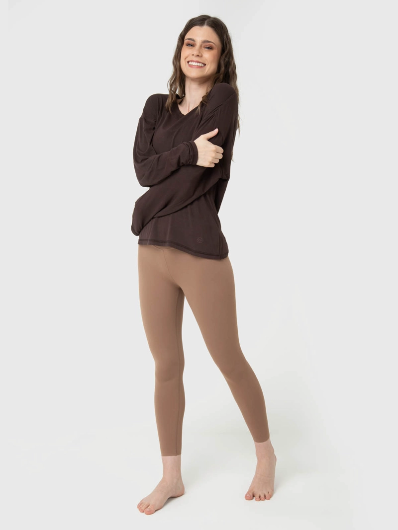 POLERA MUJER TWIST-BACK CAFE  BSOUL - 5