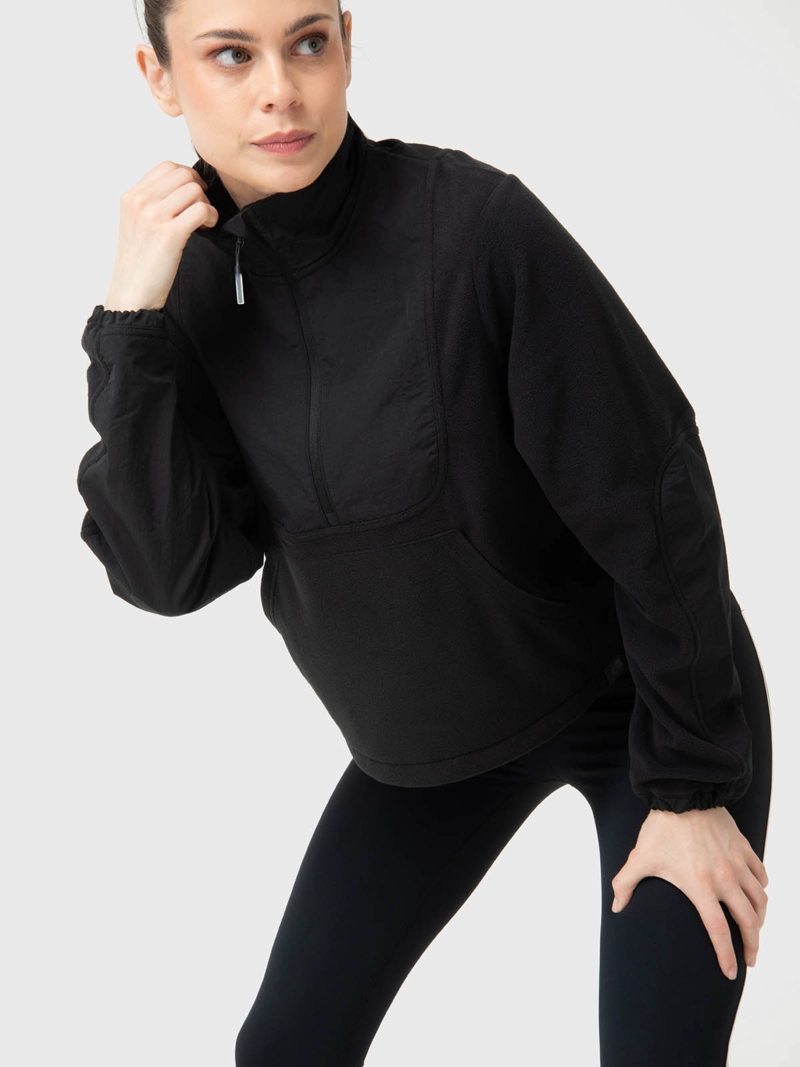 POLERON MUJER MID ZIP NEGRO BSOUL - 2
