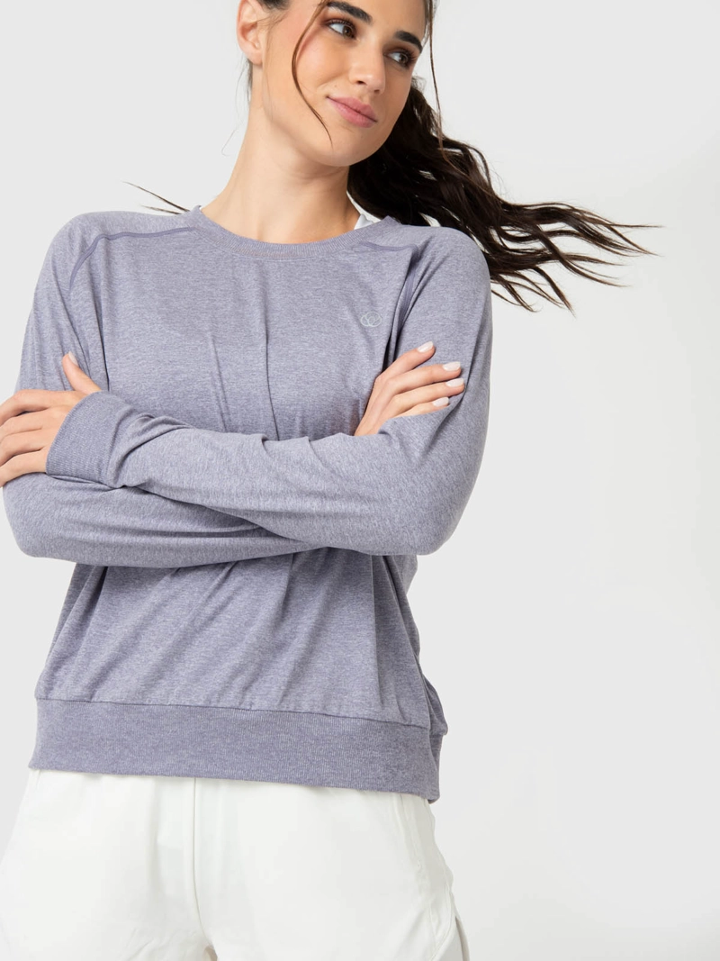 POLERON MUJER CREW NECK MORADO BSOUL - 1