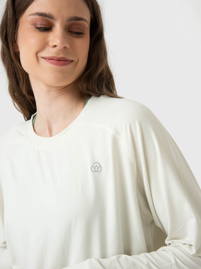 POLERON MUJER CREW NECK BLANCO BSOUL - 4