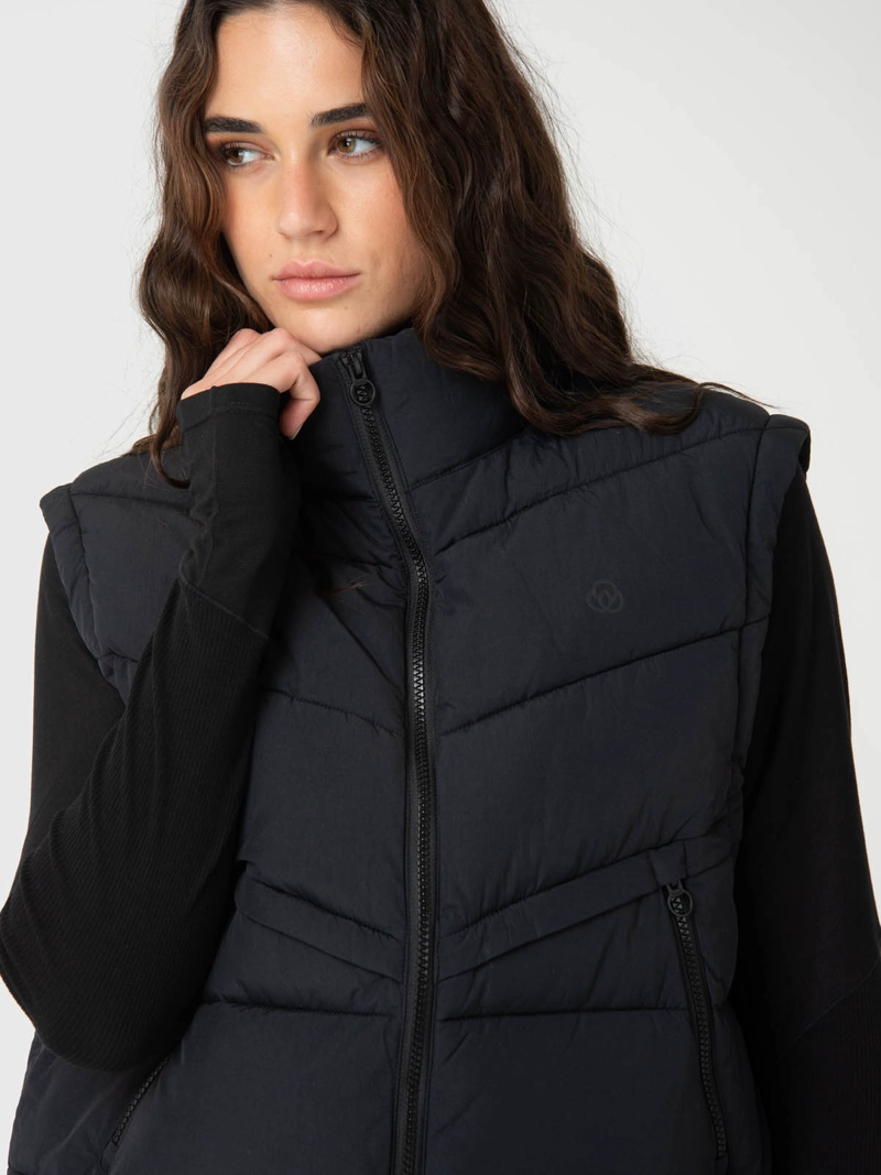 PARKA MUJER SLEEVELES NEGRA BSOUL - 5
