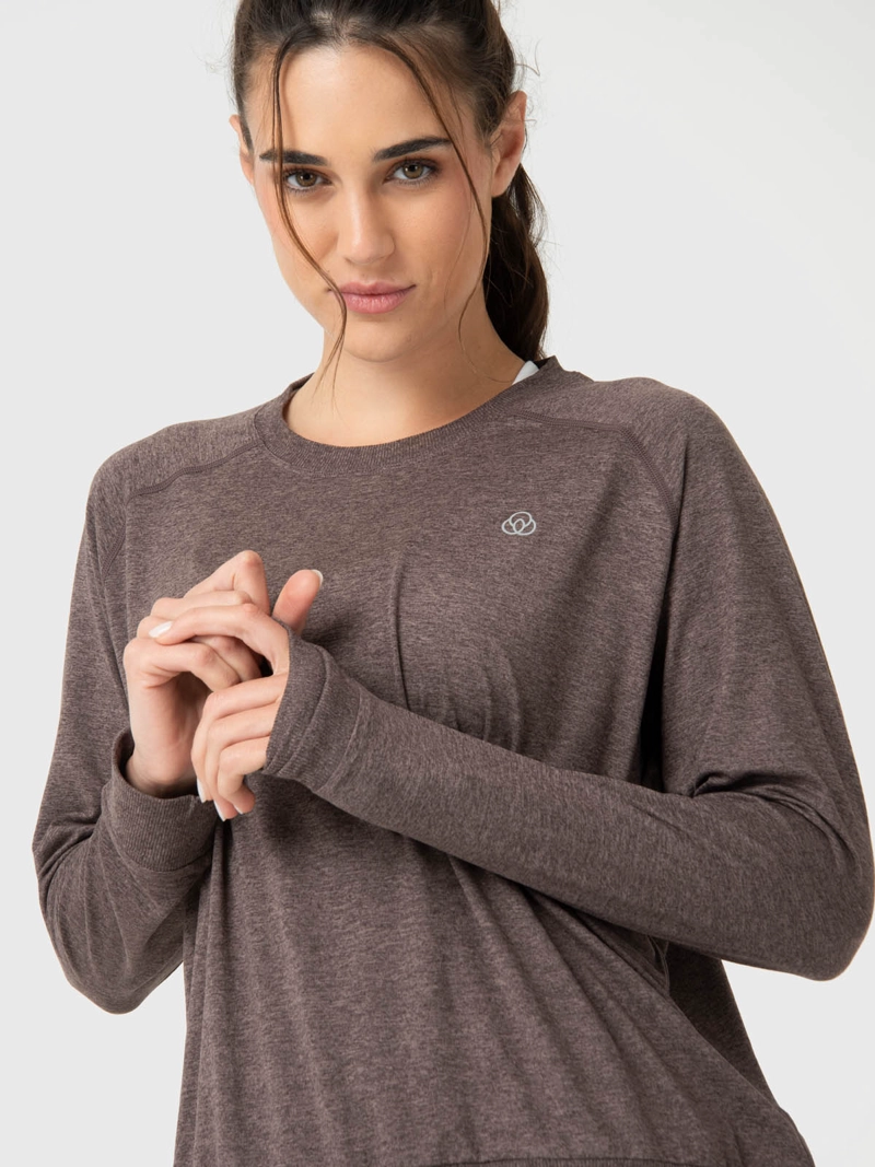 POLERON MUJER CREW NECK CAFE  BSOUL - 5