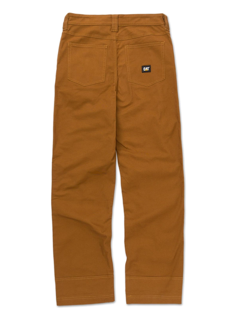 PANTALON TIRO MEDIO CASUAL HOMBRE BRUSH PANT CAFE  CAT - 2