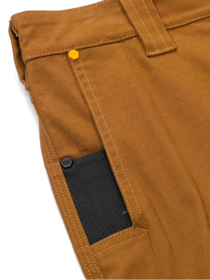 PANTALON TIRO MEDIO CASUAL HOMBRE BRUSH PANT CAFE  CAT - 5
