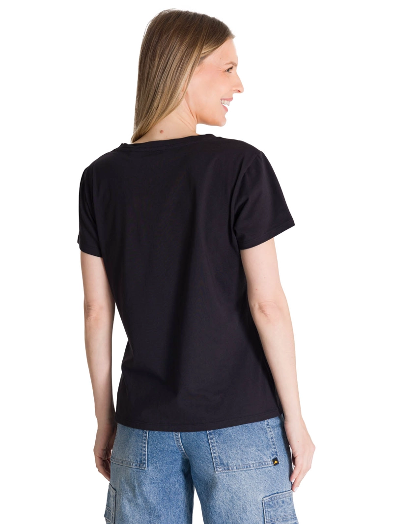 POLERA MANGA CORTA MUJER V-NECK GRAPHIC TEE CAT - 4