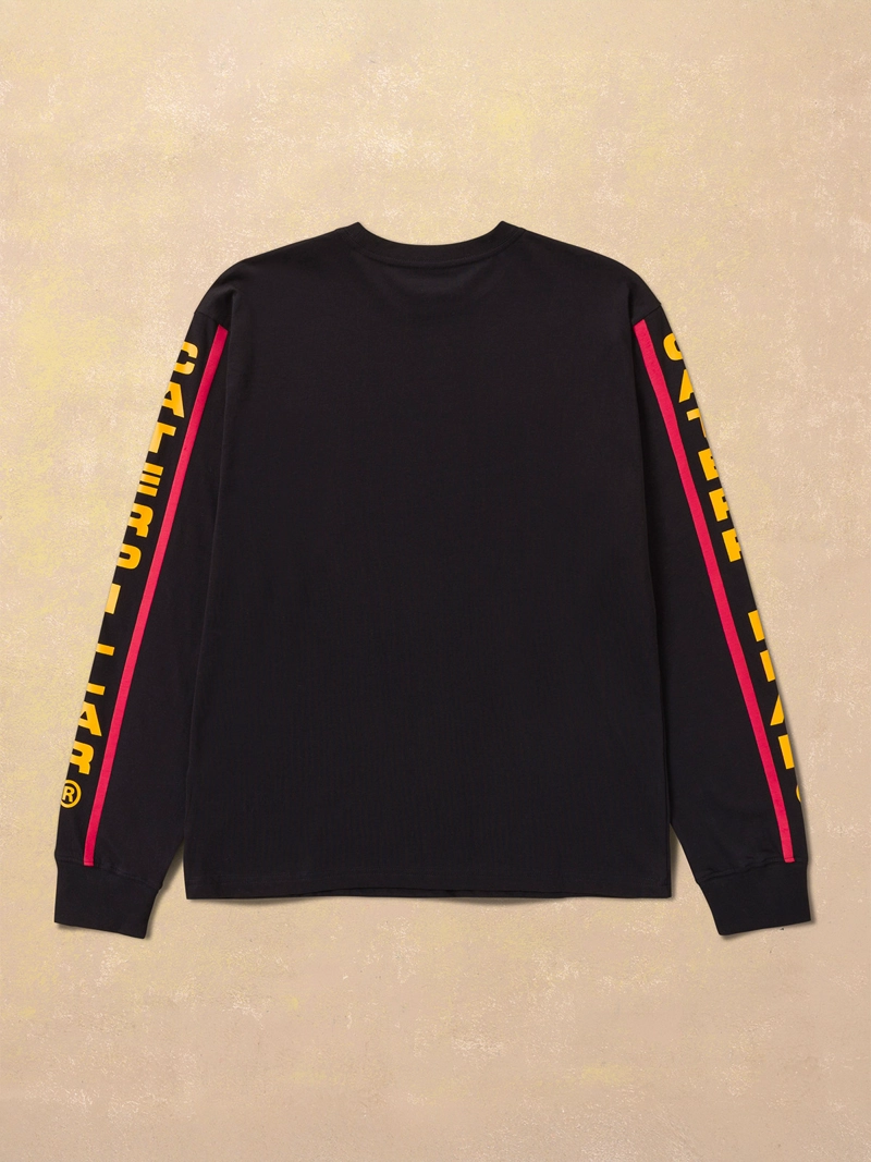 POLERA MANGA LARGA HOMBRE LOGO NEGRO CAT - 2