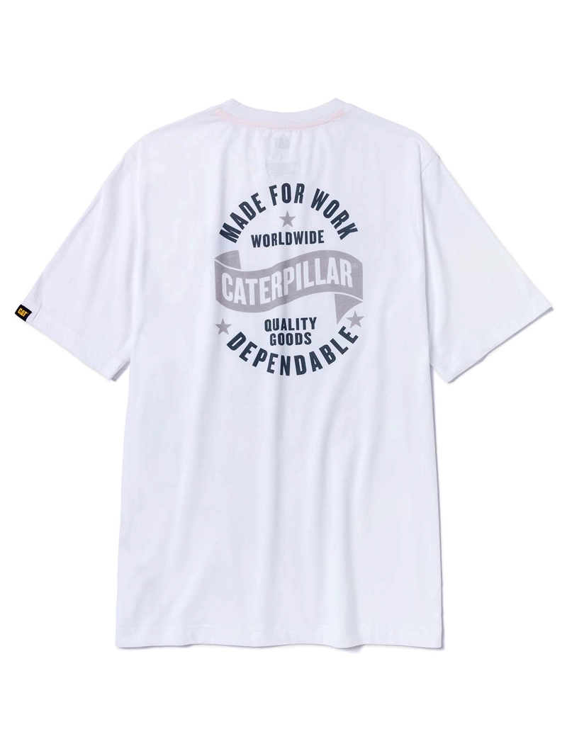 POLERA MANGA CORTA HOMBRE DISEÑO MFW BLANCO CAT - 2