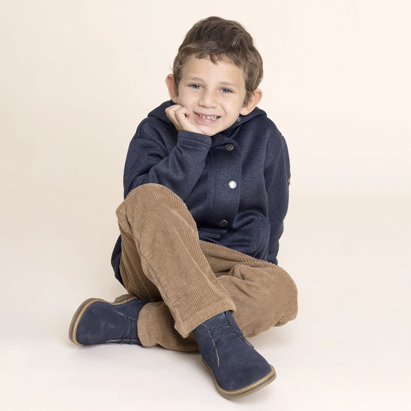 BOTIN CUERO NIÑO NEW SAFARI-K  AZUL HUSH PUPPIES - 4