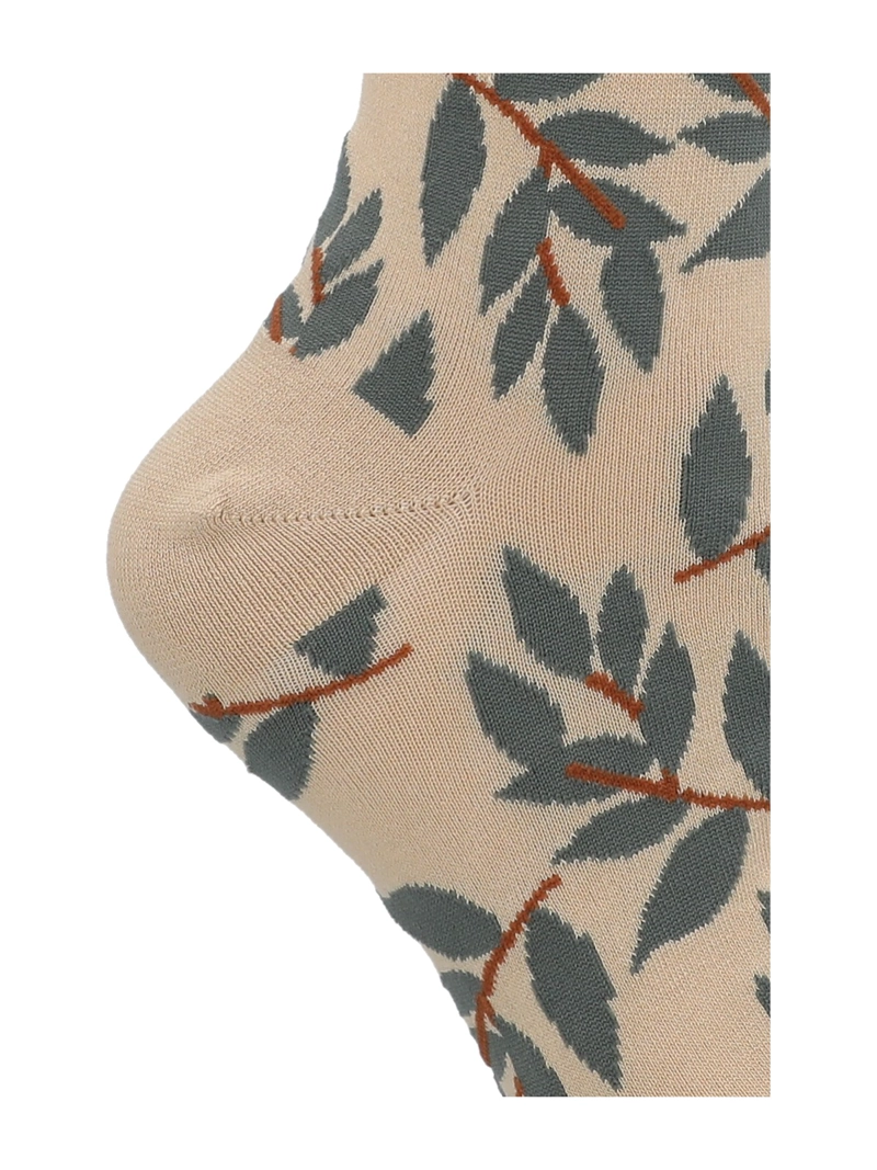 CALCETIN BAMBU MUJER C LEAVES BEIGE ROCKFORD - 2