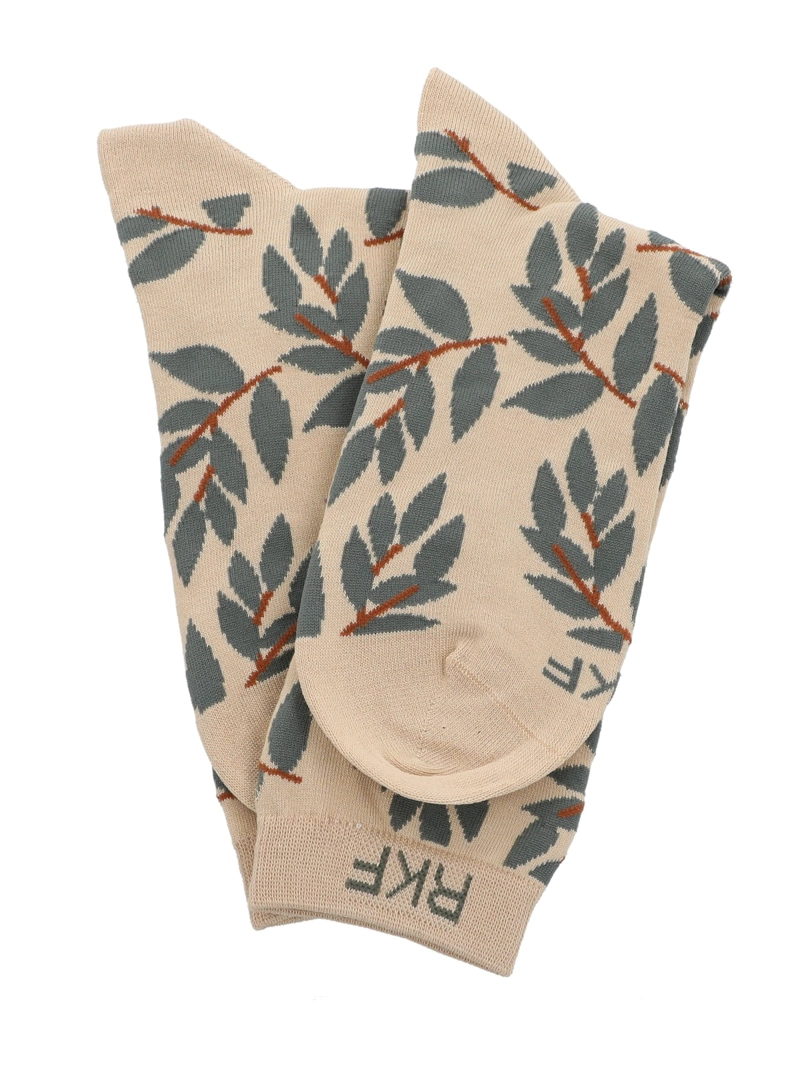 CALCETIN BAMBU MUJER C LEAVES BEIGE ROCKFORD - 3