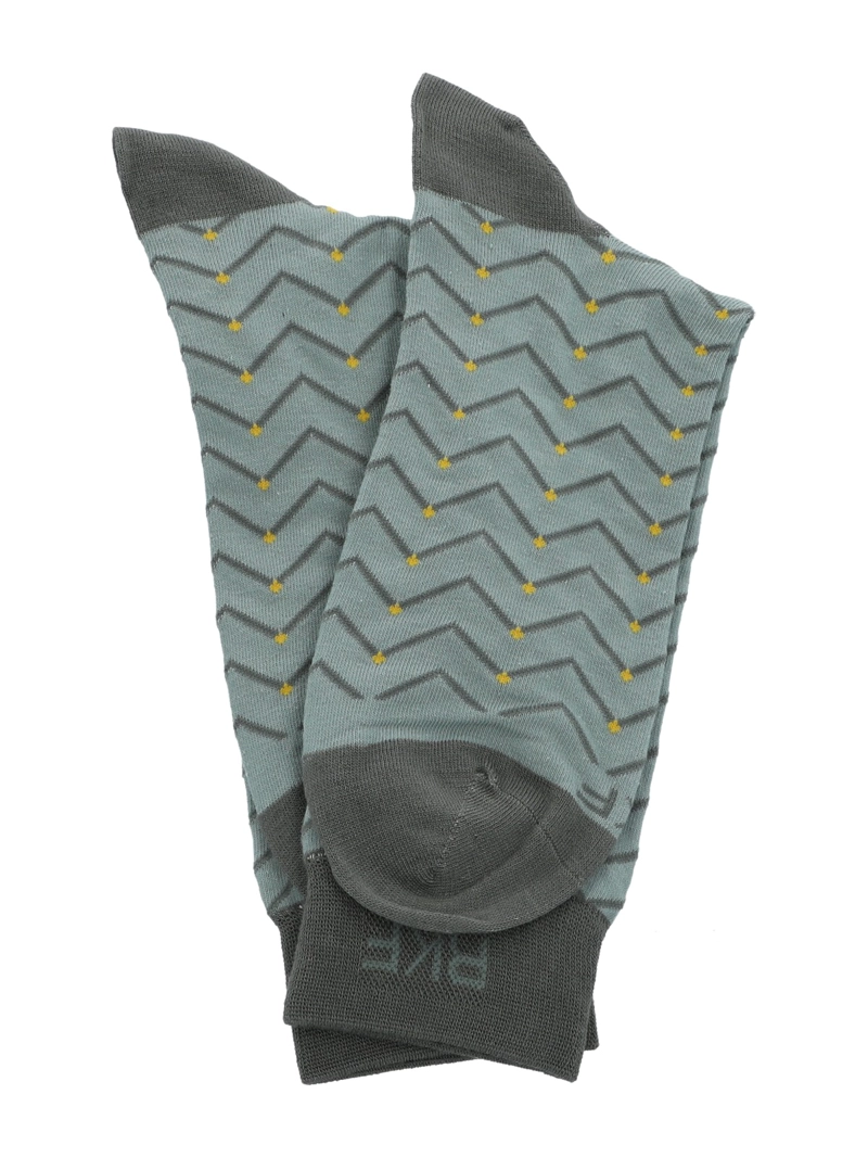 CALCETIN BAMBU HOMBRE C ZIGZAG DOTS VERDE ROCKFORD - 2