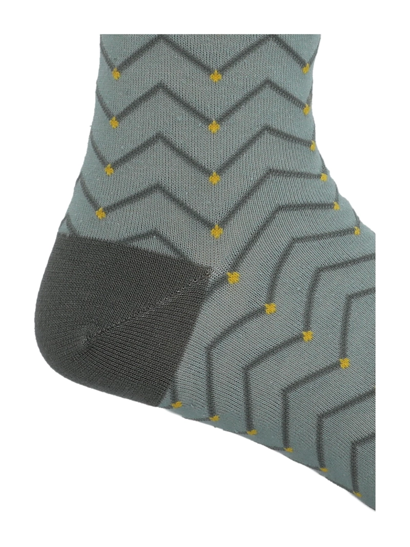 CALCETIN BAMBU HOMBRE C ZIGZAG DOTS VERDE ROCKFORD - 3