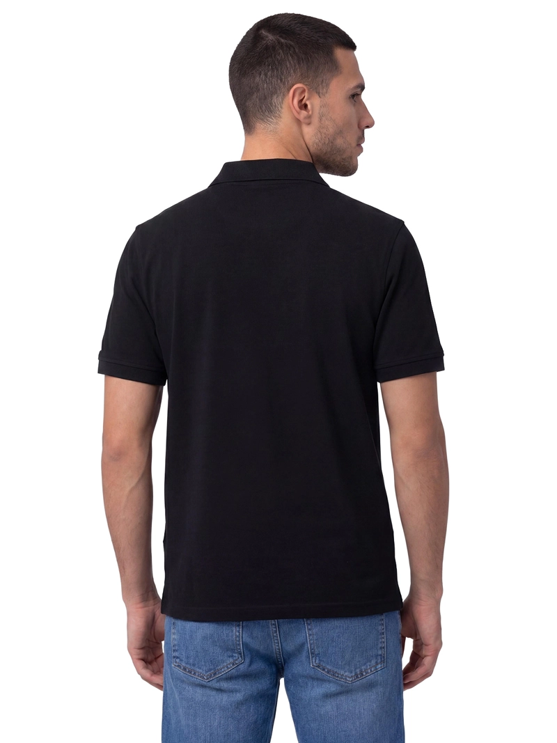 POLERA PIQUE MANGA CORTA LOGO JERSEY NEGRO CAT - 2