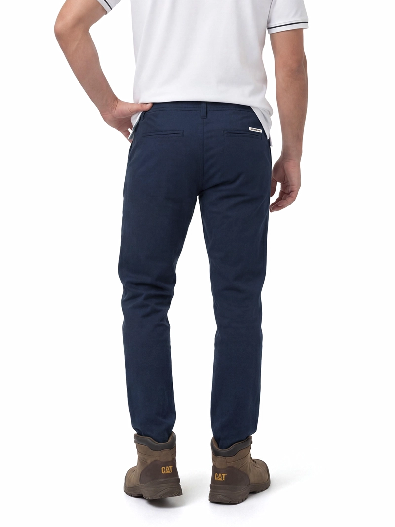 PANTALON HOMBRE SLIM TAPERED CHINO AZUL CAT - 3
