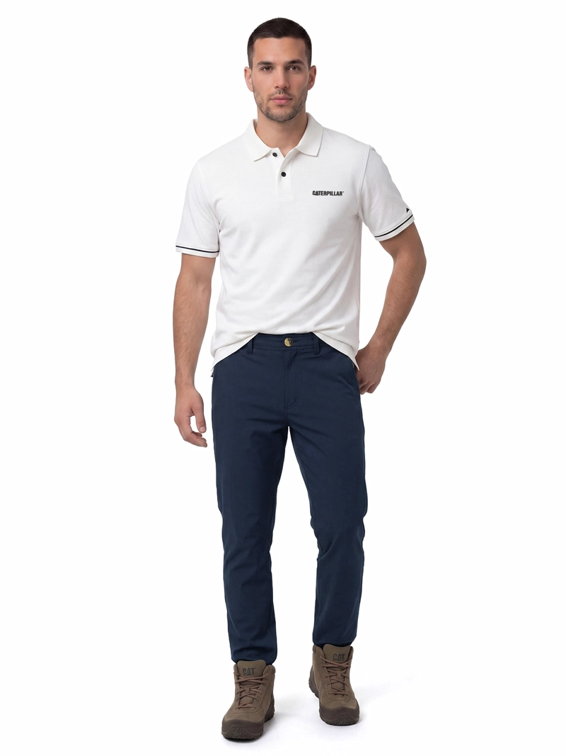 PANTALON HOMBRE SLIM TAPERED CHINO AZUL CAT - 4