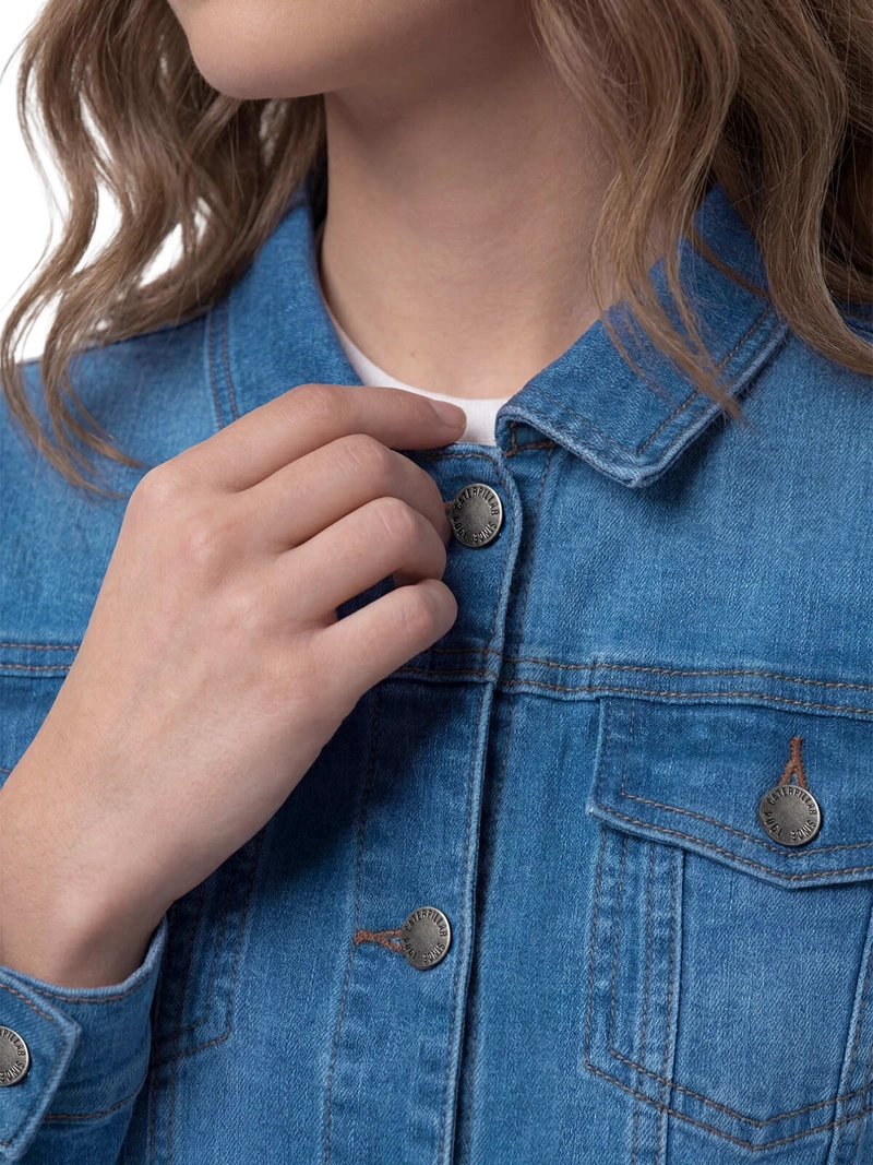 CHAQUETA JEANS MUJER FUNDATION AZUL CAT - 5