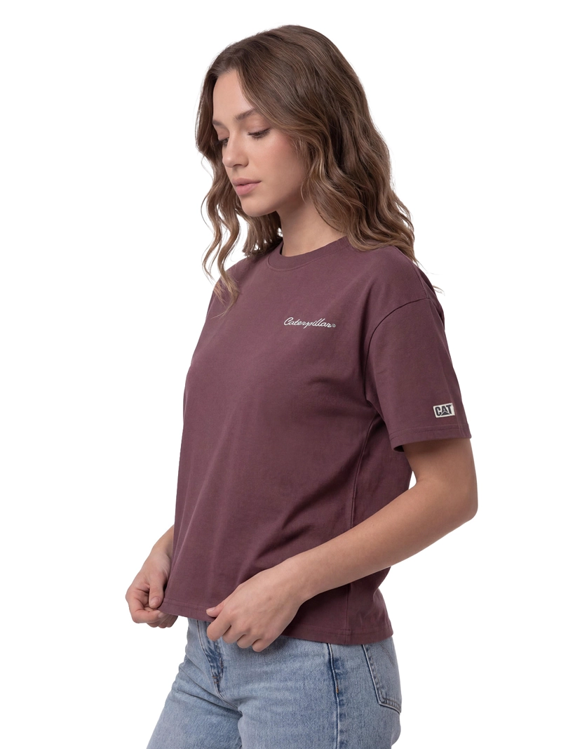 POLERA MUJER BOXY HEAVYWEIGHT EMB BURDEO  CAT - 1
