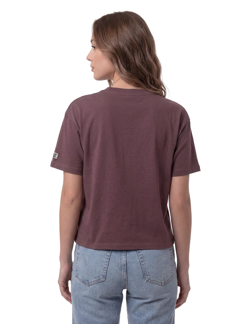 POLERA MUJER BOXY HEAVYWEIGHT EMB BURDEO  CAT - 3