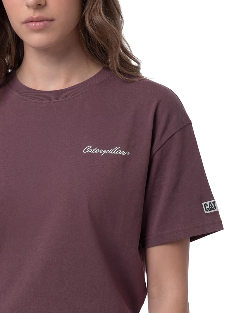 POLERA MUJER BOXY HEAVYWEIGHT EMB BURDEO  CAT - 5