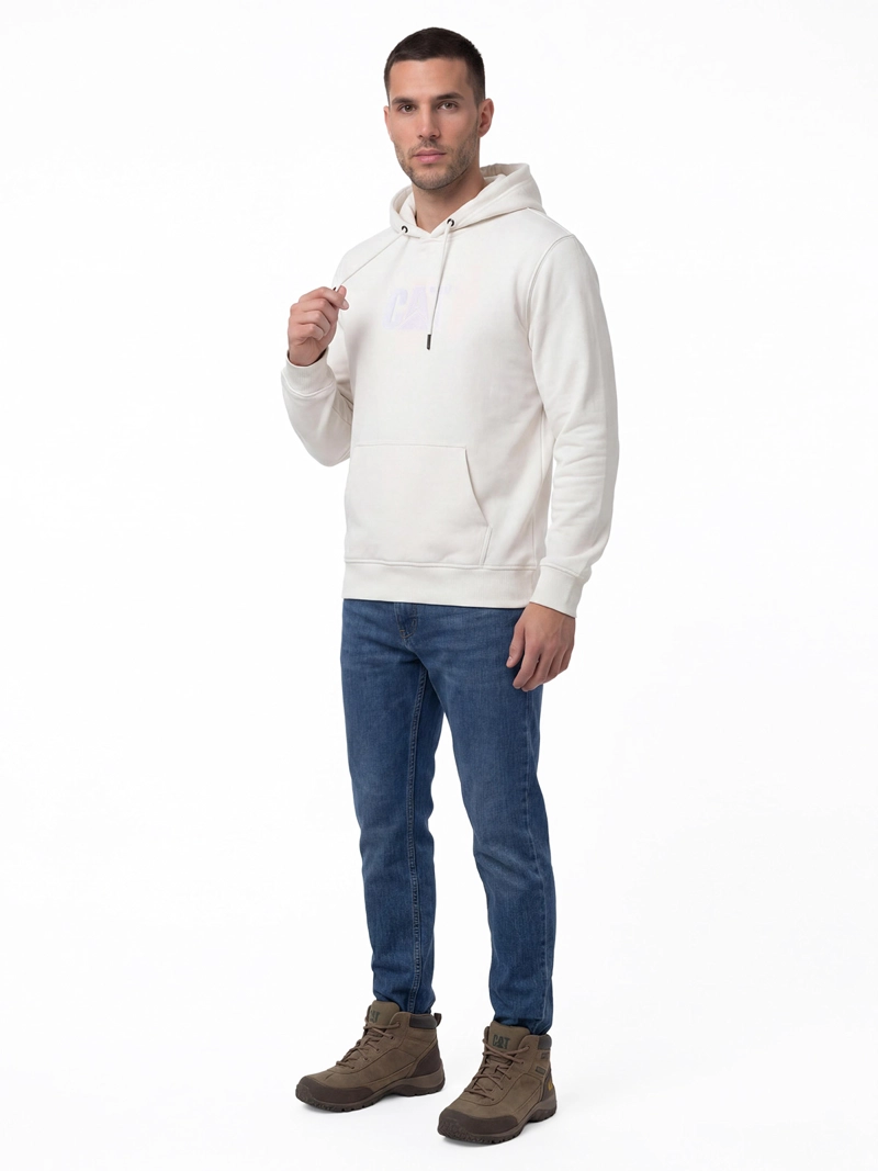 POLERON HOMBRE LOGO BLANCO CAT - 4