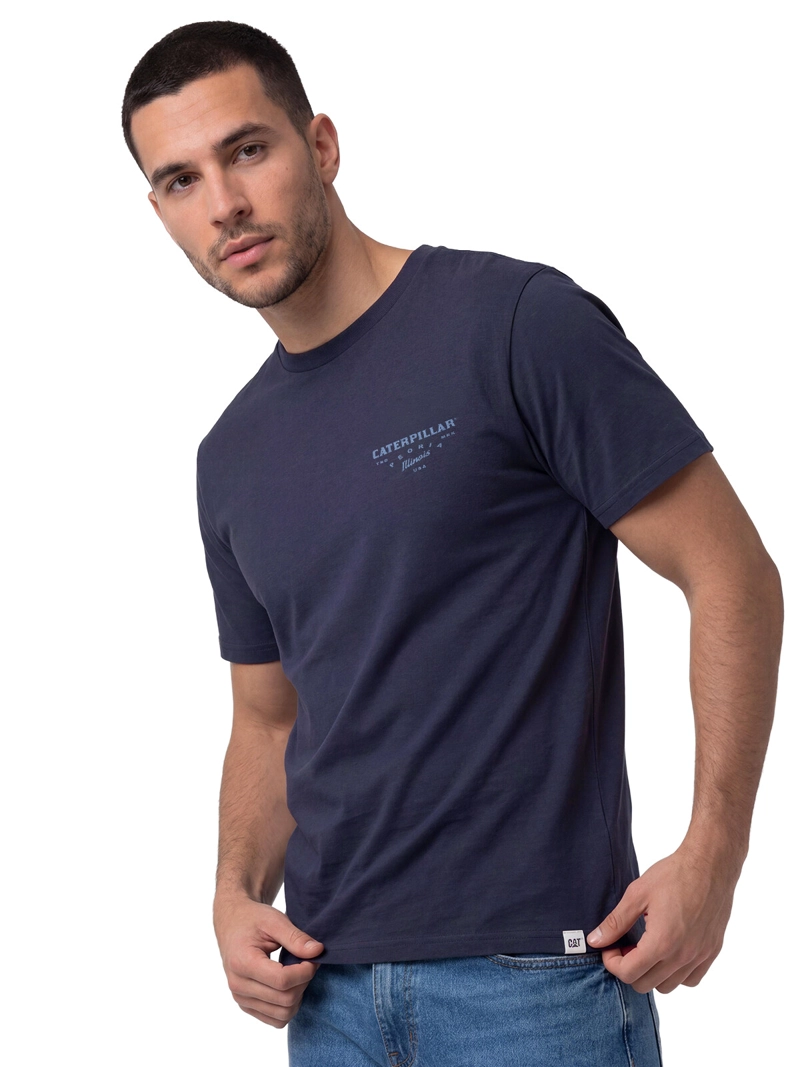 POLERA MANGA CORTA HOMBRE HERITAGE PEORIA AZUL CAT - 1