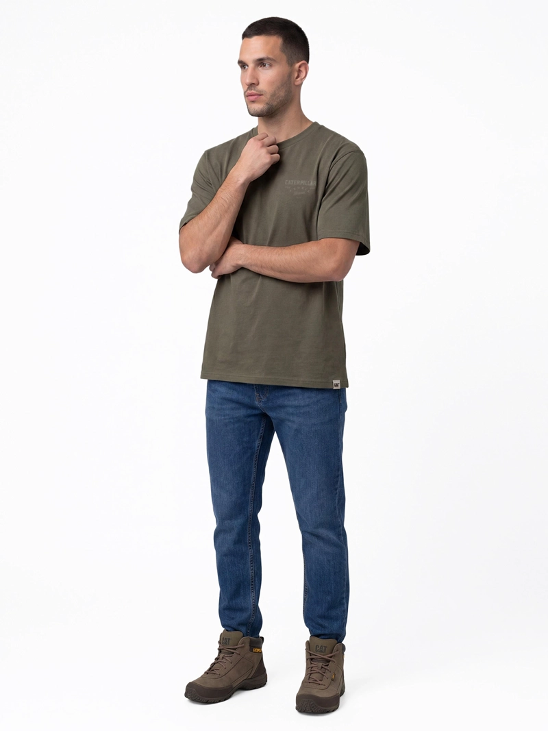 POLERA MANGA CORTA HOMBRE HERITAGE VERDE CAT - 4