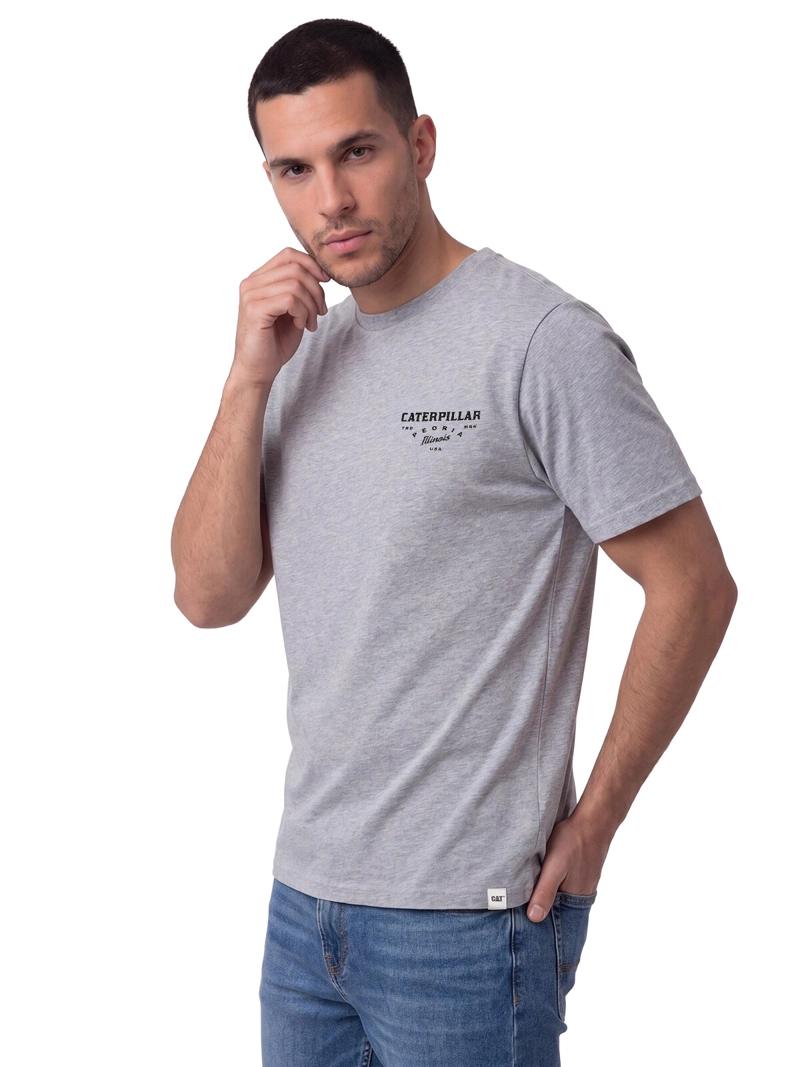 POLERA MANGA CORTA HOMBRE HERITAGE PEORIA GRIS CAT - 1