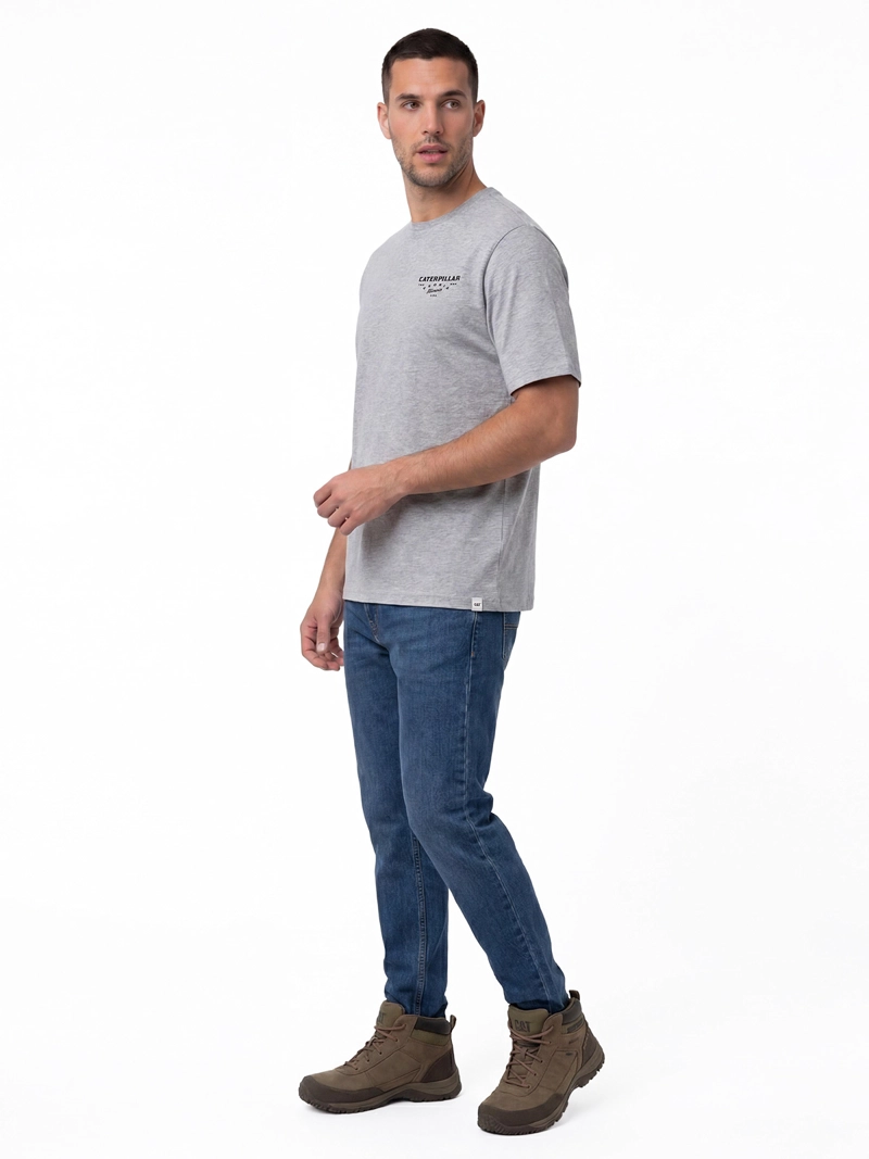 POLERA MANGA CORTA HOMBRE HERITAGE PEORIA GRIS CAT - 4