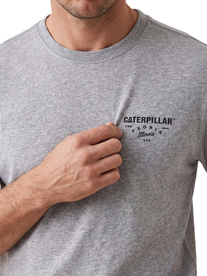 POLERA MANGA CORTA HOMBRE HERITAGE PEORIA GRIS CAT - 5