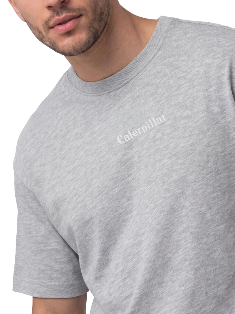 POLERA MANGA CORTA HOMBRE SLUB KNIT RELAXED GRIS CAT - 5