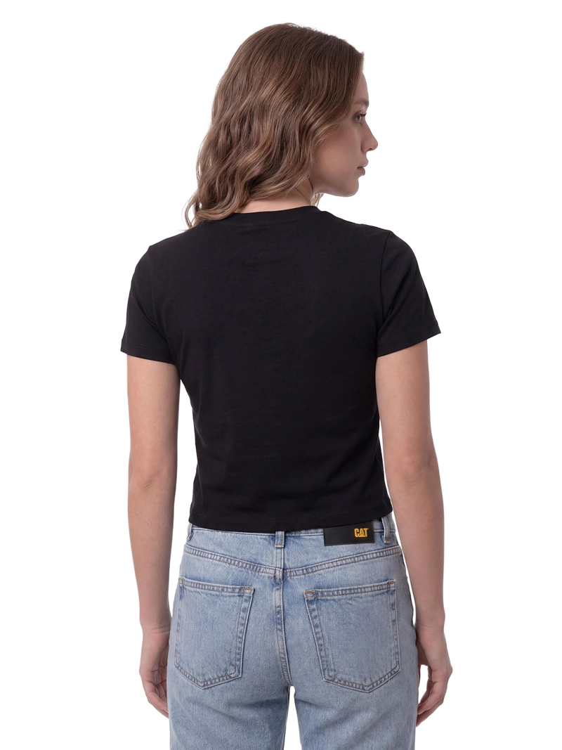 POLERA MANGA CORTA MUJER HERITAGE PEORIA NEGRO CAT - 2
