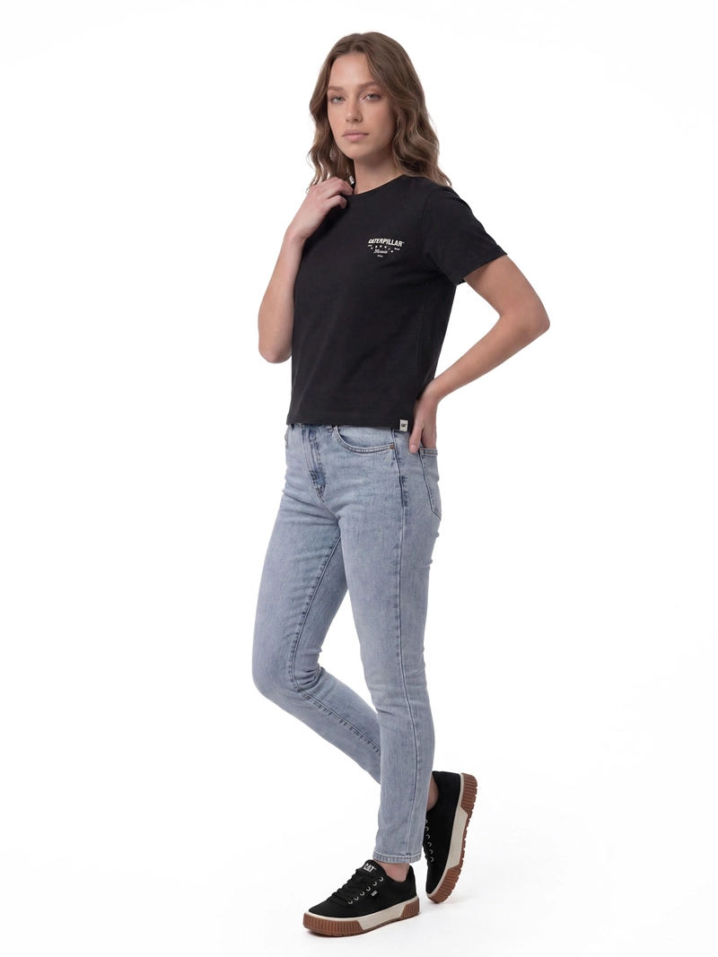 POLERA MANGA CORTA MUJER HERITAGE PEORIA NEGRO CAT - 4