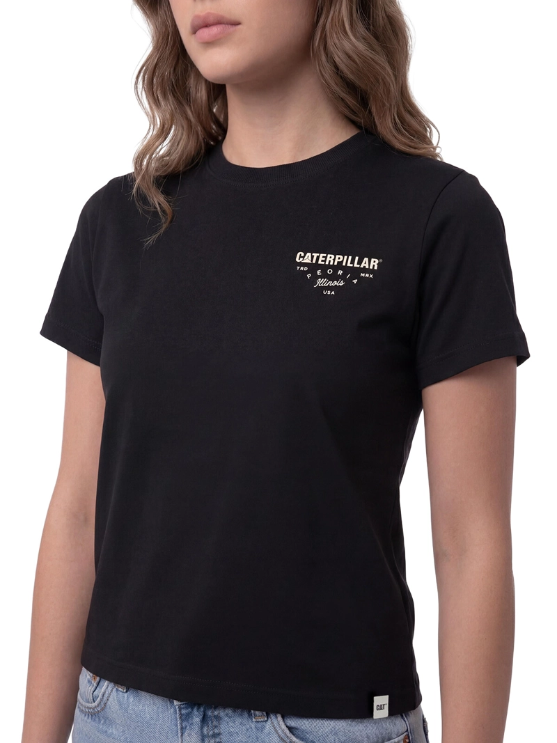 POLERA MANGA CORTA MUJER HERITAGE PEORIA NEGRO CAT - 5