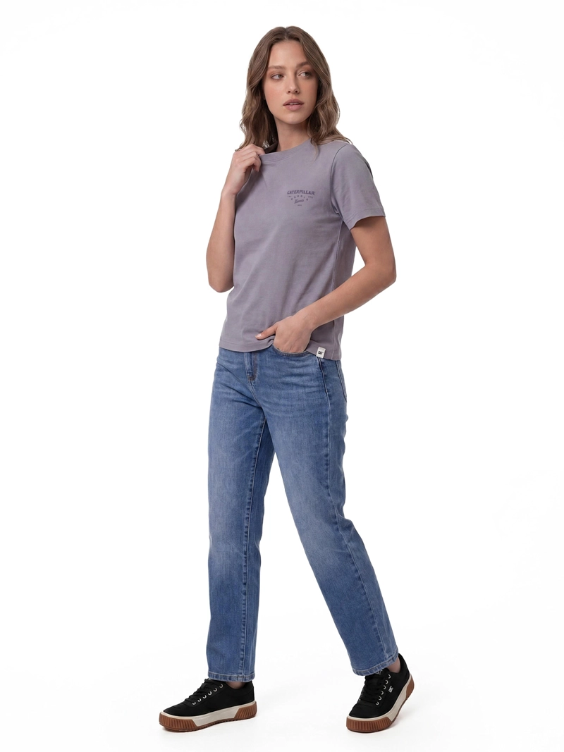 POLERA MANGA CORTA MUJER HERITAGE PEORIA LILA CAT - 4