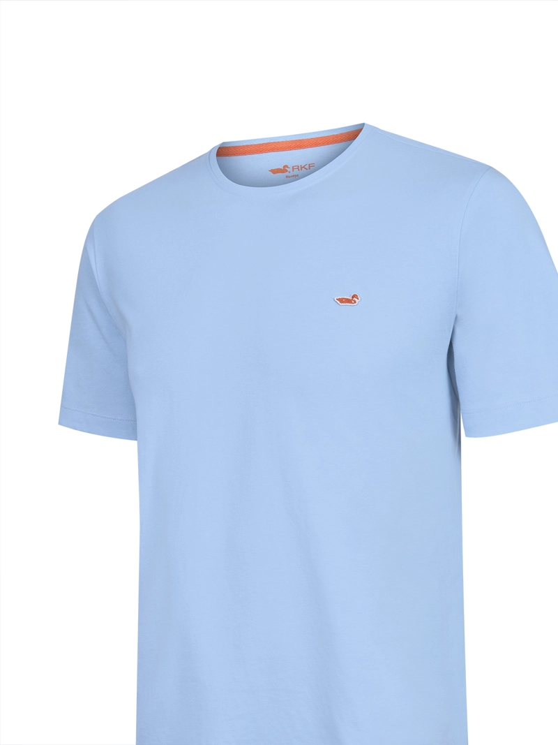 POLERA ALGODON ORGANICO HOMBRE BASIC AZUL ROCKFORD - 4