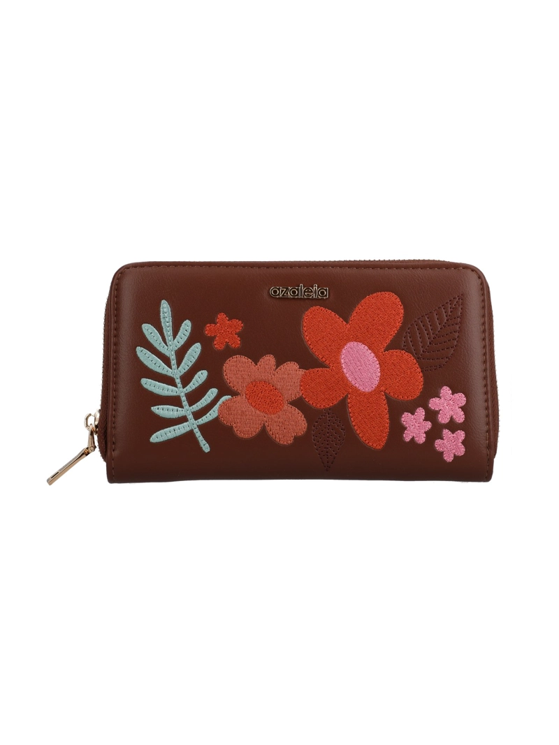 BILLETERA MUJER FLOWER WALLET CAFE  AZALEIA - 1