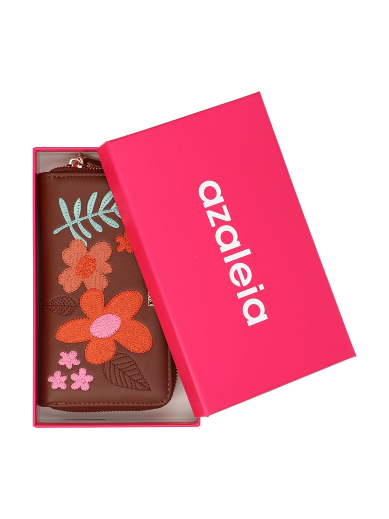 BILLETERA MUJER FLOWER WALLET CAFE  AZALEIA - 4