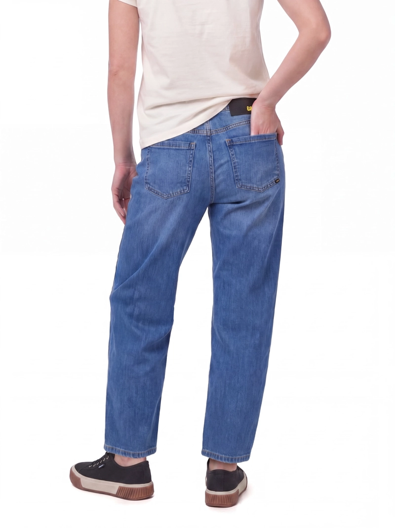 JEANS MUJER HIGH-RISE STRAIGHT LEG AZUL INDIGO CAT - 2