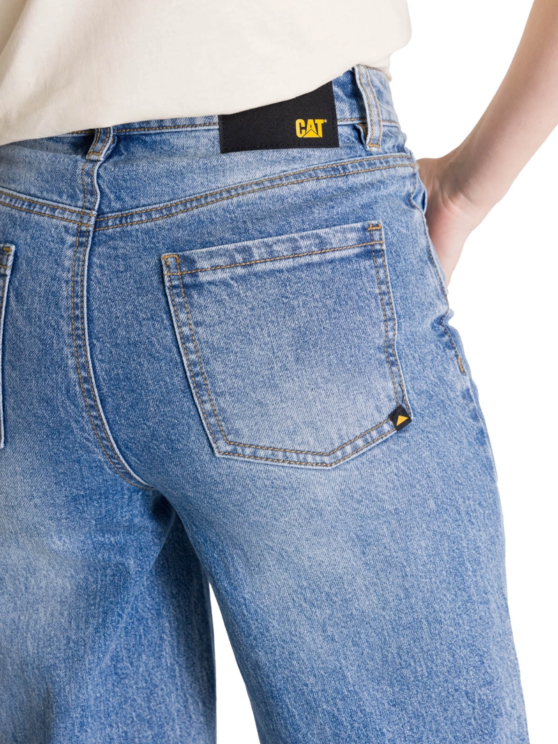 JEANS MUJER DENIM WIDE LEG AZUL CAT - 6