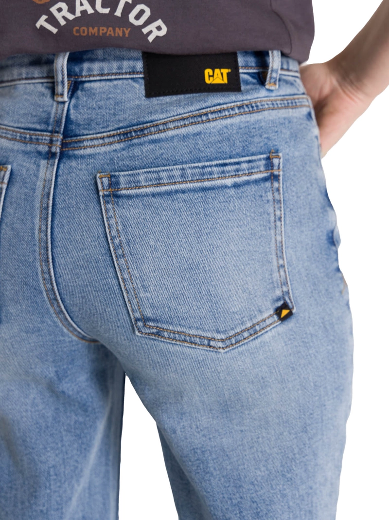 JEANS MUJER DENIM HIGH-RISE STRAIGHT AZUL CAT - 6