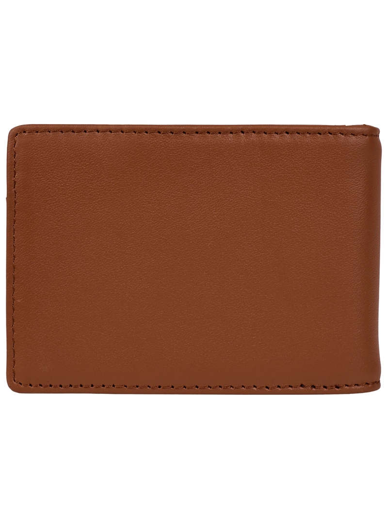 BILLETERA DE CUERO HOMBRE SYDNEY CON CLIP COGNAC CAT - 2