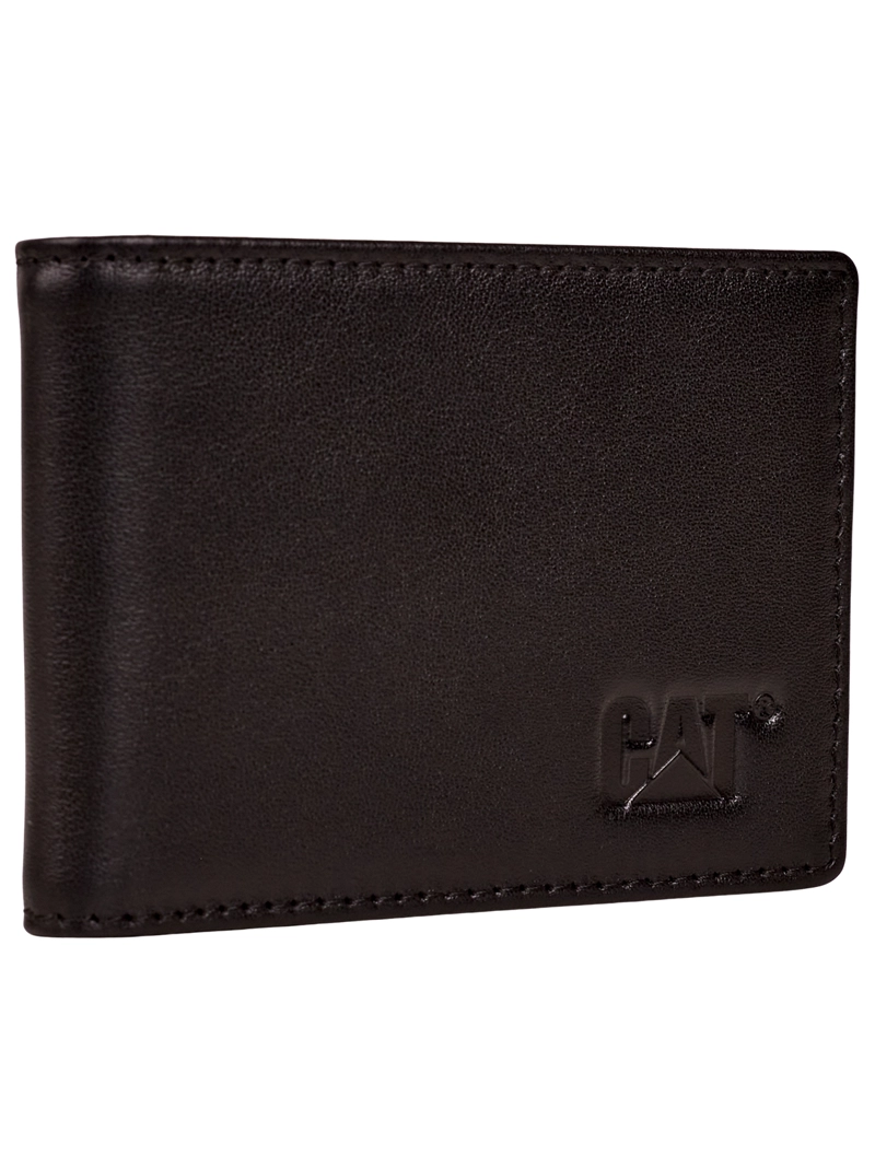 BILLETERA DE CUERO HOMBRE SYDNEY CON CLIP NEGRO CAT - 1