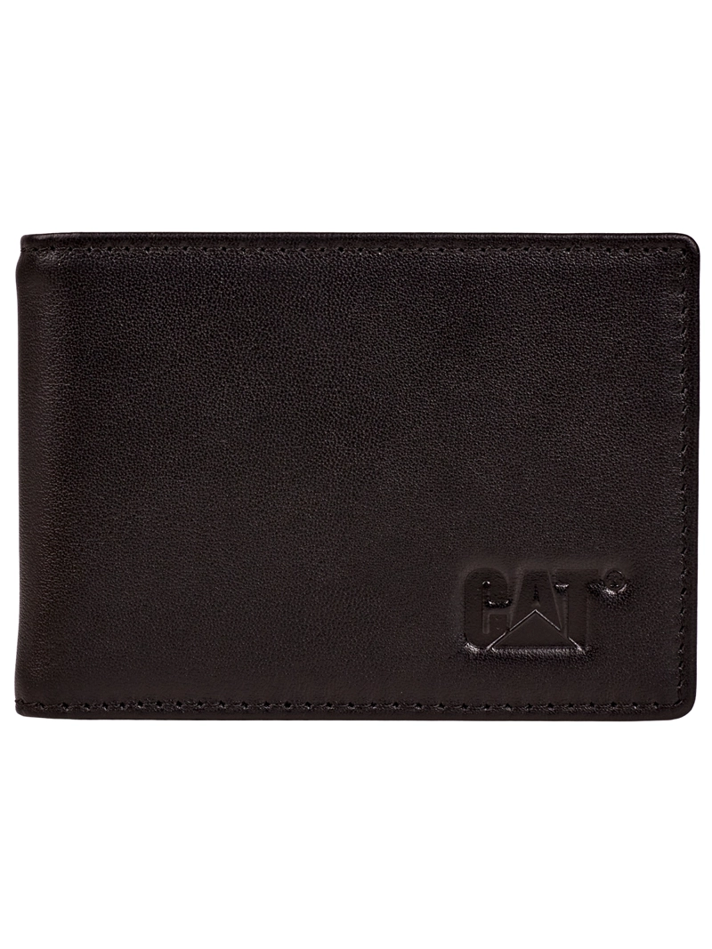 BILLETERA DE CUERO HOMBRE SYDNEY CON CLIP NEGRO CAT - 3