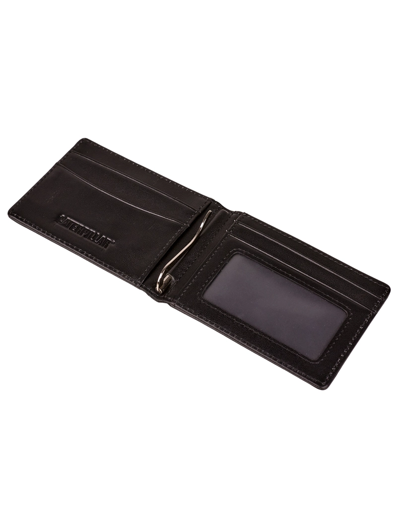 BILLETERA DE CUERO HOMBRE SYDNEY CON CLIP NEGRO CAT - 4