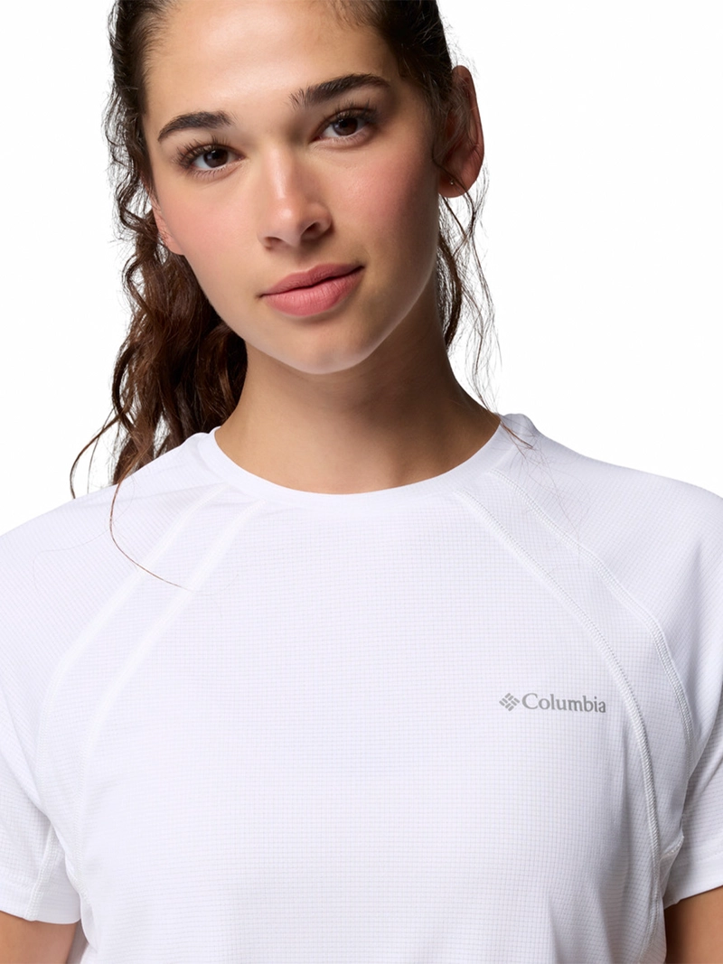 POLERA MC MUJER STEALTH SPRING BLANCO COLUMBIA - 4